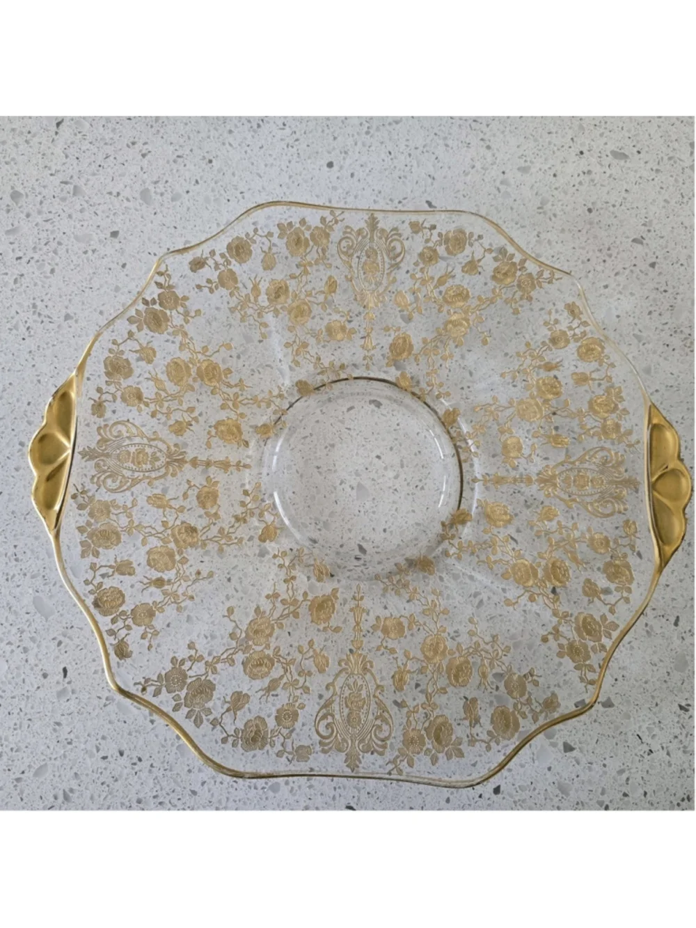 Cambridge Rose Point Gold Encrusted 12-5/8